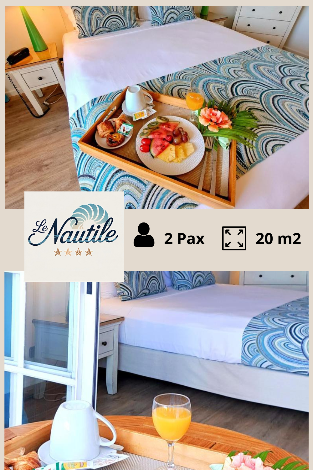 CHAMBRE DOUBLE VUE SUR LA MER